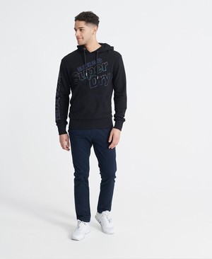 Superdry Tonal Reactive Lightweight Férfi Kapucnis Pulóver Fekete | NWDAR4693